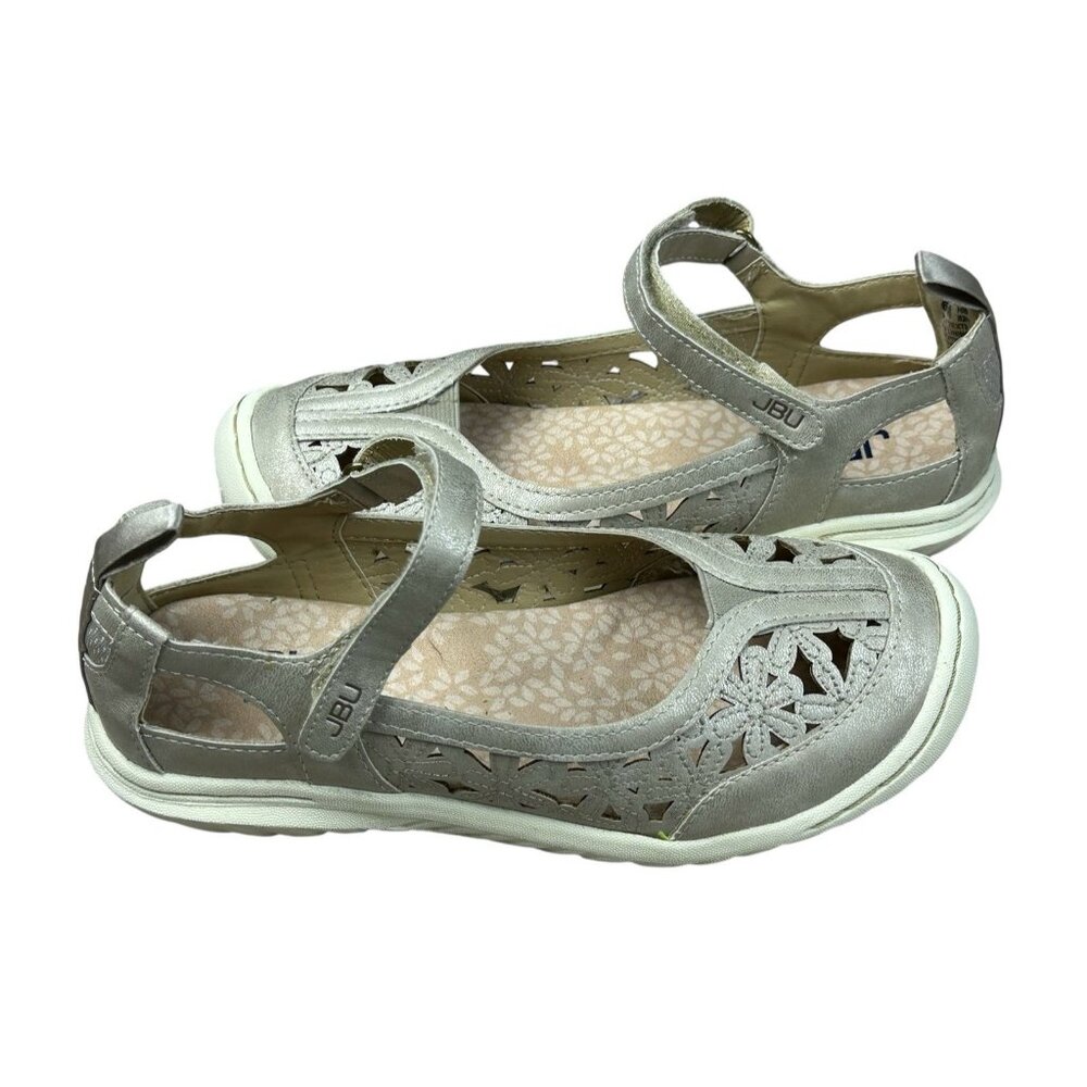 JBU Jambu Hibiscus Mary Jane Flats Womens 6 Memory Foam Comfort Shoes Flat